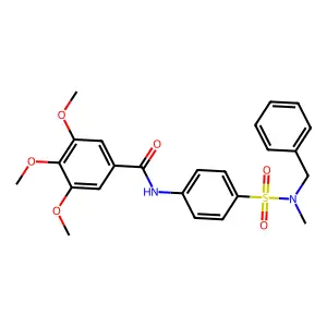 N-(4-{[benzyl(methyl)amino]sulfonyl}phenyl)-3,4,5-trimethoxybenzamide structure
