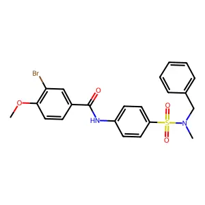 N-[4-[benzyl(methyl)sulfamoyl]phenyl]-3-bromo-4-methoxybenzamide structure