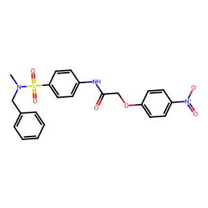 N-[4-[benzyl(methyl)sulfamoyl]phenyl]-2-(4-nitrophenoxy)acetamide structure
