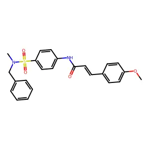 (E)-N-[4-[benzyl(methyl)sulfamoyl]phenyl]-3-(4-methoxyphenyl)prop-2-enamide structure
