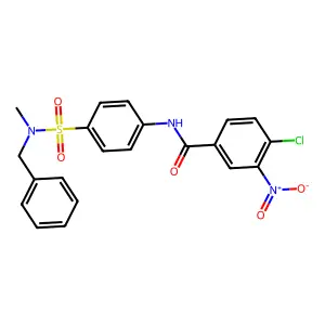 N-(4-{[benzyl(methyl)amino]sulfonyl}phenyl)-4-chloro-3-nitrobenzamide structure