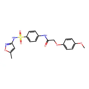 2-(4-methoxyphenoxy)-N-{4-[(5-methyl-1,2-oxazol-3-yl)sulfamoyl]phenyl}acetamide structure