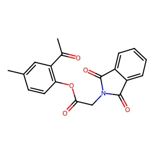 2-acetyl-4-methylphenyl (1,3-dioxo-1,3-dihydro-2H-isoindol-2-yl)acetate structure