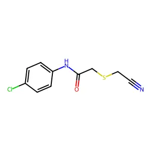 N-(4-chlorophenyl)-2-(cyanomethylsulfanyl)acetamide structure
