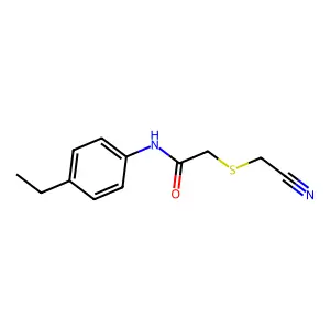 2-(cyanomethylsulfanyl)-N-(4-ethylphenyl)acetamide structure