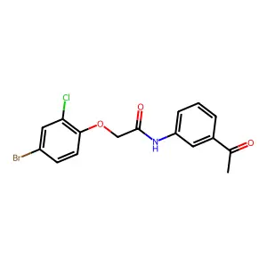 N-(3-acetylphenyl)-2-(4-bromo-2-chlorophenoxy)acetamide structure