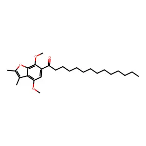 Benzofuran, 4,7-dimethoxy-2,3-dimethyl-6-tetradecanoyl- structure