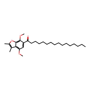 Benzofuran, 4,7-dimethoxy-2,3-dimethyl-6-hexadecanoyl- structure