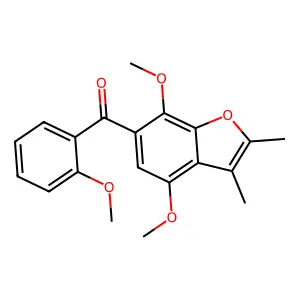 Benzofuran, 4,7-dimethoxy-2,3-dimethyl-6-(o-methoxybenzoyl)- structure