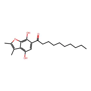 4,7-Benzofurandiol, 6-decanoyl-2,3-dimethyl- structure