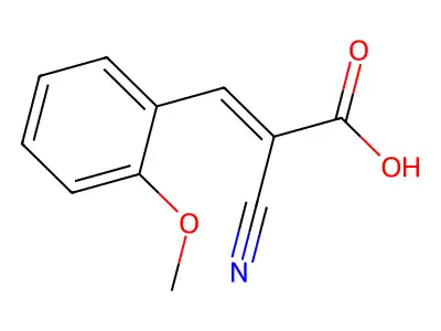 2-氰基-3-(2-甲氧基苯基)丙烯酸 structure