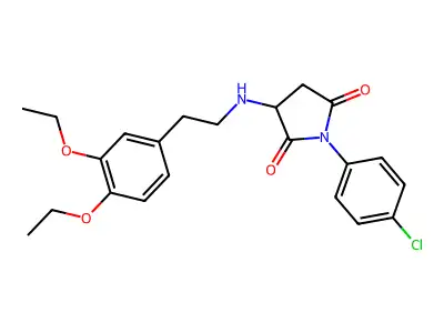 1-(4-Chlorophenyl)-3-[[2-(3,4-diethoxyphenyl)ethyl]amino]-2,5-pyrrolidinedione structure