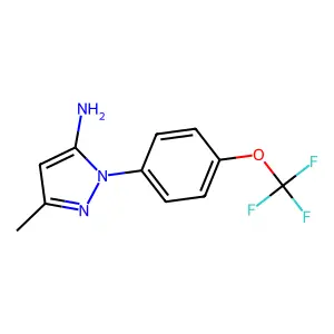 3-methyl-1-[4-(trifluoromethoxy)phenyl]-1H-pyrazol-5-amine structure