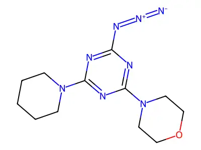 2-Azido-4-(morpholin-4-yl)-6-(piperidin-1-yl)-1,3,5-triazine structure
