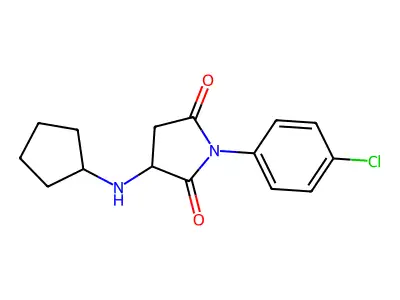 1-(4-Chlorophenyl)-3-(cyclopentylamino)pyrrolidine-2,5-dione structure