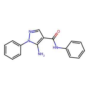 5-amino-N,1-diphenylpyrazole-4-carboxamide structure
