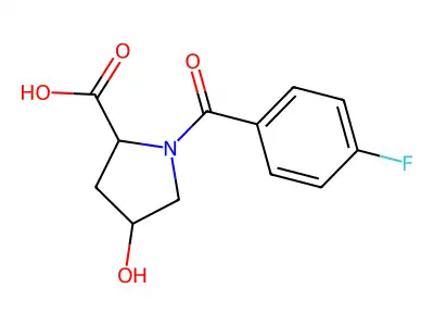 1-(4-Fluorobenzoyl)-4-hydroxypyrrolidine-2-carboxylic acid structure