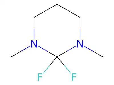 2,2-Difluoro-1,3-dimethyl-1,3-diazinane structure