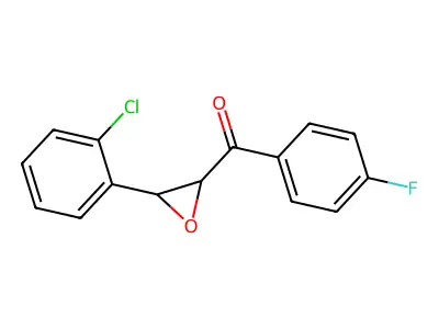 2-(2-Chlorophenyl)-3-(4-fluorobenzoyl)oxirane structure