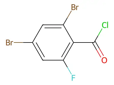 2,4-Dibromo-6-fluorobenzoyl chloride structure