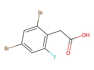 2-(2,4-Dibromo-6-fluorophenyl)acetic acid structure