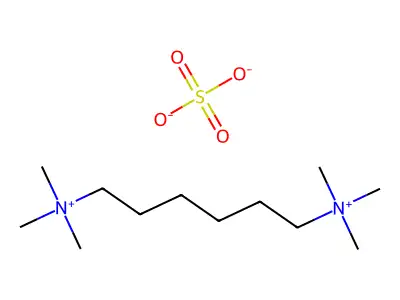 Sulfuric acid;trimethyl-[6-(trimethylazaniumyl)hexyl]azanium structure