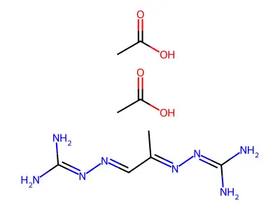 Guanidine, 1,1'-(methylethanediylidenedinitrilo)di-, diacetate structure