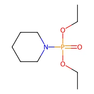 Phosphonic acid, 1-piperidinyl-, diethyl ester structure