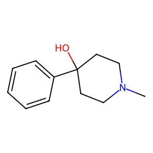 1-Methyl-4-phenylpiperidin-4-ol structure