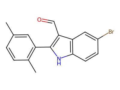 5-bromo-2-(2,5-dimethylphenyl)-1H-indole-3-carbaldehyde structure