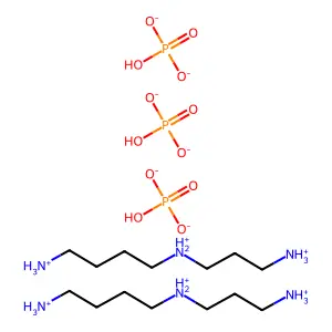 1,4-Butanediamine, N-(3-aminopropyl)-, phosphate (2:3) structure