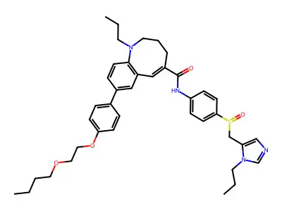 (S)-(-)-8-{4-[2-(butoxy)ethoxy]phenyl}-1-propyl-N-(4-{[(1-propyl-1H-imidazol-5-yl)methyl]sulfinyl}phenyl)-1,2,3,4-tetrahydro-1-benzazocine-5-carboxamide structure