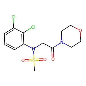 N-(2,3-dichlorophenyl)-N-(2-morpholin-4-yl-2-oxoethyl)methanesulfonamide structure