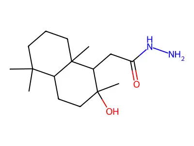 2-(2-Hydroxy-2,5,5,8a-tetramethyldecahydronaphthalen-1-yl)acetohydrazide structure