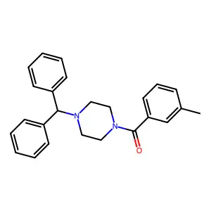 (4-Benzhydrylpiperazin-1-yl)(m-tolyl)methanone structure