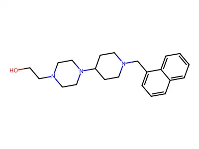 2-[4-[1-(Naphthalen-1-ylmethyl)piperidin-4-yl]piperazin-1-yl]ethanol structure