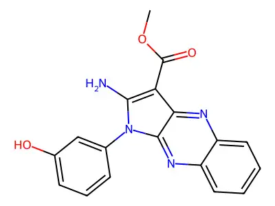 Methyl 2-amino-1-(3-hydroxyphenyl)pyrrolo[3,2-b]quinoxaline-3-carboxylate structure