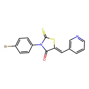3-(4-Bromophenyl)-5-(3-pyridylmethylene)-2-thioxo-1,3-thiazolidin-4-one structure