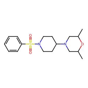 4-[1-(Benzenesulfonyl)piperidin-4-yl]-2,6-dimethylmorpholine structure