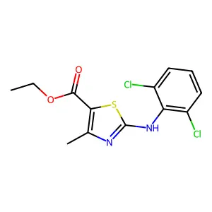 Ethyl 2-(2,6-dichloroanilino)-4-methyl-1,3-thiazole-5-carboxylate structure