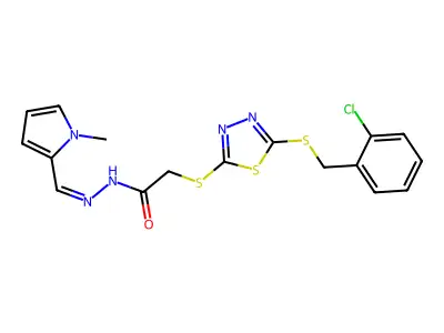C17H16ClN5OS3 structure