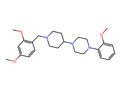 1-[1-[(2,4-Dimethoxyphenyl)methyl]piperidin-4-yl]-4-(2-methoxyphenyl)piperazine structure