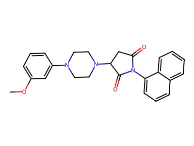 3-[4-(3-Methoxyphenyl)piperazin-1-yl]-1-(naphthalen-1-yl)pyrrolidine-2,5-dione structure
