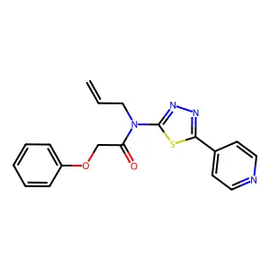 N-Allyl-2-phenoxy-N-(5-pyridin-4-yl-[1,3,4]thiadiazol-2-yl)-acetamide structure