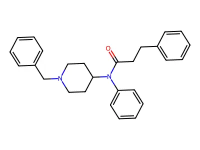 N-(1-benzylpiperidin-4-yl)-N,3-diphenylpropanamide structure