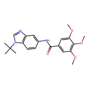 N-(1-tert-butyl-5-benzimidazolyl)-3,4,5-trimethoxybenzamide structure