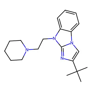 2-Tert-butyl-4-(2-piperidin-1-ylethyl)imidazo[1,2-a]benzimidazole structure