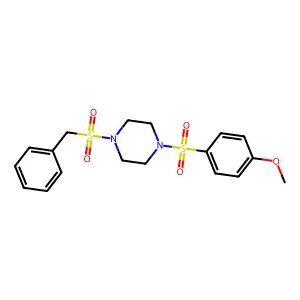 1-(Benzylsulfonyl)-4-[(4-methoxyphenyl)sulfonyl]piperazine structure