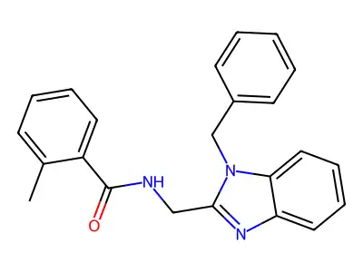 N-[(1-benzyl-1H-benzimidazol-2-yl)methyl]-2-methylbenzamide structure