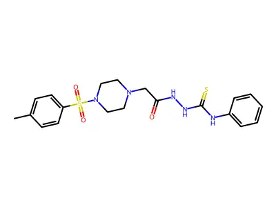 2-({4-[(4-methylphenyl)sulfonyl]piperazin-1-yl}acetyl)-N-phenylhydrazinecarbothioamide structure